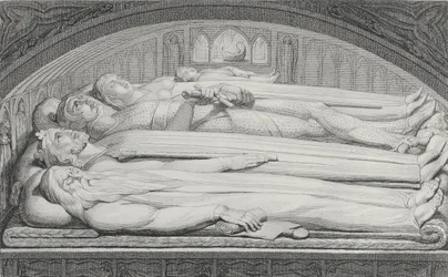 Der König, Ratgeber, Krieger, Mutter und Kind im Grab, Illustration aus 